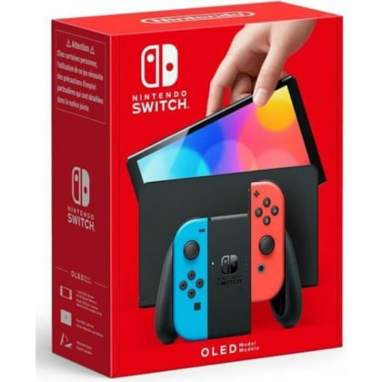 Console Nintendo Switch OLED 64GB Vermelho e Azul ( Neon )  Standard