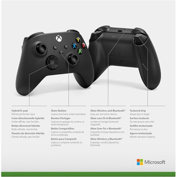 Controle Wireless sem fio Microsoft Xbox Series S/X Preto-63f65c0e-3881-4215-955c-b55e528efbc1