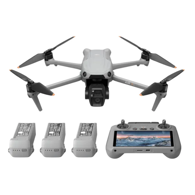 Drone DJI Air 3S Fly More Combo 4K + Controle DJI RC 2 - Branco-df5adcf3-e56d-428a-969b-5c09aee9767a