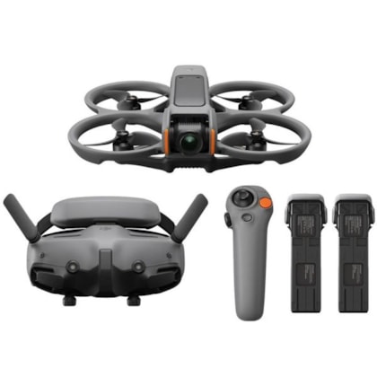 Drone Dji Avata 2 FLY More Combo - 4K - com Controle - Wi-Fi/Bluetooth - com 3 Baterias - Cinza