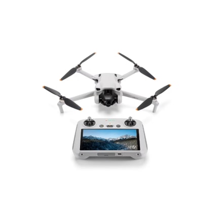 Drone DJI Mini 3 4K + controle DJI RC - GPS - Cinza Claro/Grafite