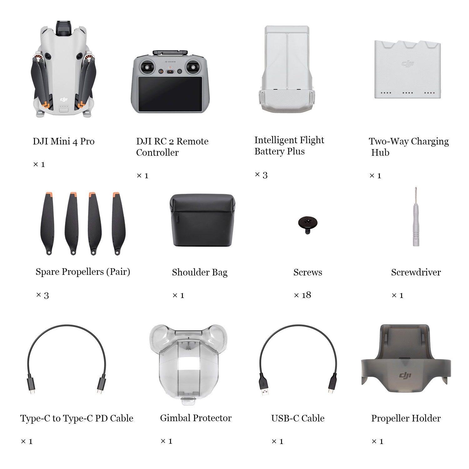 Drone Dji Mini 4 Pro FLY More Combo Plus (Dji RC 2) (GL)