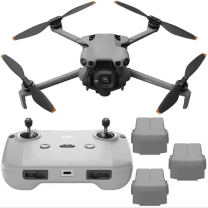 Drone Dji Mini 5 Pro FLY More Combo (Dji RC-N3) 4K com GPS - Cinza Claro