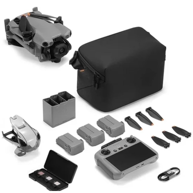 Drone Dji Mini 5 Pro FLY More Combo (Dji RC2) 4K com GPS - Cinza Claro-670c49ea-004b-444c-9493-19c848f93ca3