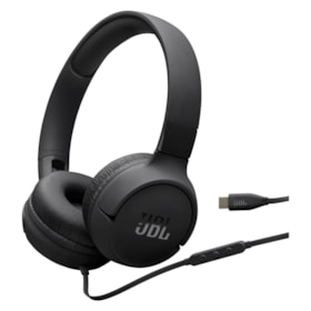 Fone de Ouvido JBL com Fio Microfone Embutido Tune 520C USB-C - Preto