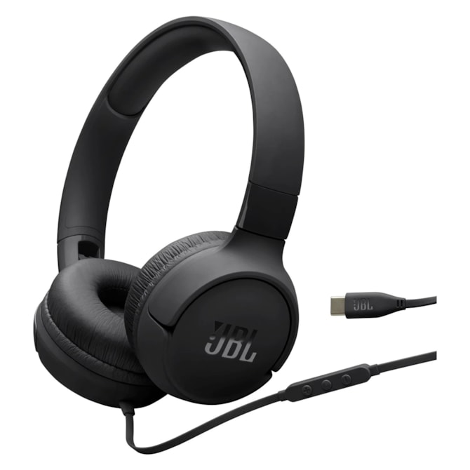 Fone de Ouvido JBL Tune 520C USB-C com Fio Microfone Embutido - Preto-6f1a93e8-1f7f-4c8b-86bd-f64cc0b2b200