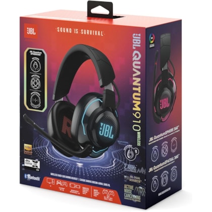 Fone Gamer Bluetooth JBL Quantum 910 Preto