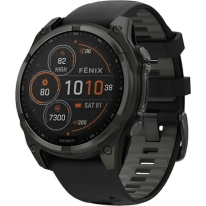 Garmin Smartwatch Fenix 8 Solar Sapphire 51mm Titânio 010-02907-10 - Cinza Carbono ( Outlet )