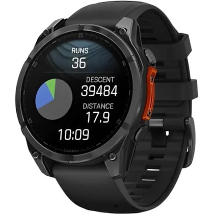 Garmin Smartwatch GPS Multibanda Tela 1.4 AMOLED 47mm Fenix 8 - Carbon Gray - Outlet