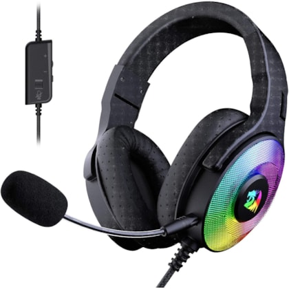 Headset Gamer Redragon Pandora H350 RGB USB - Preto