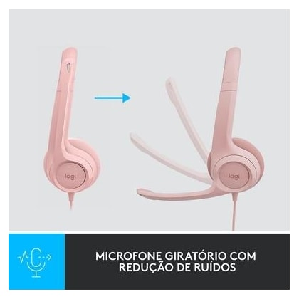 Headset Logitech H390 981-001280 USB - Rose