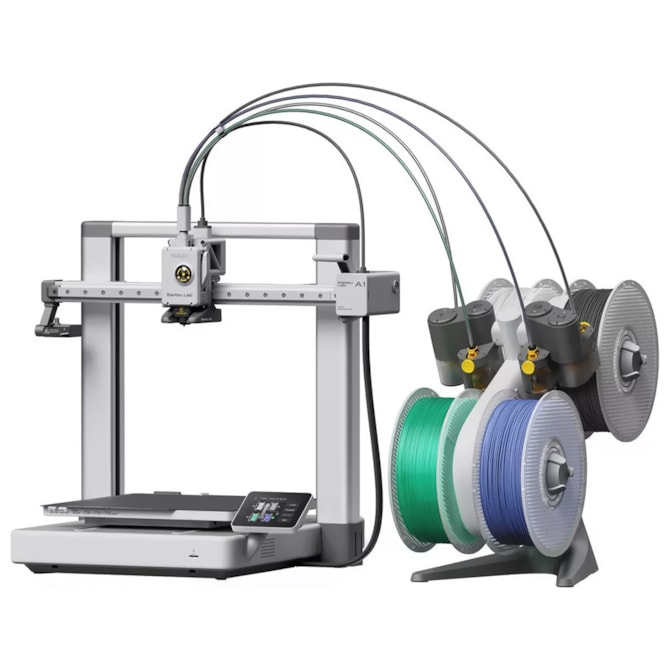 Impressora 3D Bambu Lab A1 Combo AMS Lite Multi Color - Branco-7545c41a-ea97-4d1d-9ec1-9ef08ceb5cf2