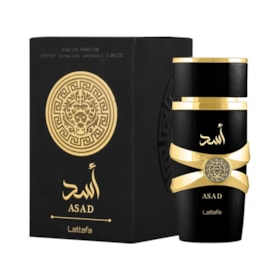Lattafa Perfume Masculino Asad Eau de Parfum 100ml Oriental Amadeirado - Preto