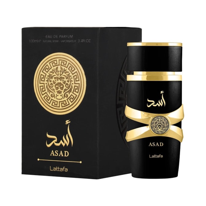 Lattafa Perfume Masculino Asad Eau de Parfum 100ml Oriental Amadeirado - Preto-543e84ad-a840-4c38-878a-3c787ffd76c0
