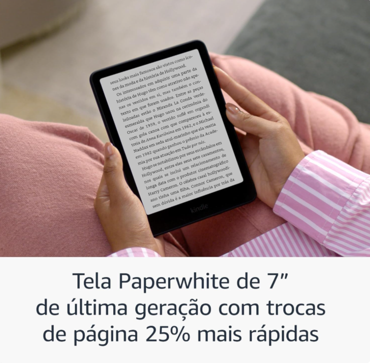 Leitor de E-Books Amazon Kindle Paperwhite 11ª Geração 16GB 6.8