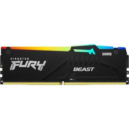 Memória RAM Kingston Fury Beast RGB 16GB DDR5 5600MHz CL40 KF556C40BBA-16