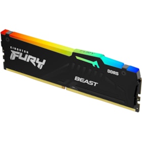 Memória RAM Kingston Fury Beast RGB 16GB DDR5 5600MHz CL40 KF556C40BBA-16
