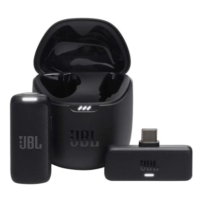  Microfone de Lapela JBL Quantum Stream Wireless USB-C - Preto