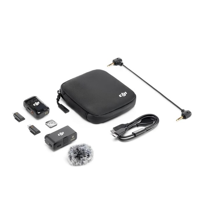 Microfone Sem Fio Dji Mic 2 (1 TX+1RX) - USB-C/Lightning - Bluetooth - Preto-d9abe29d-a3cc-4977-ad2f-8729bf4e7b22