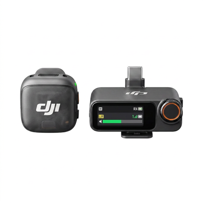 Microfone Sem Fio Dji Mic 3 (1 TX + 1 RX) - USB-C - Bluetooth - Preto-fd4396c3-ccf7-475c-8282-ced3ad22f88c