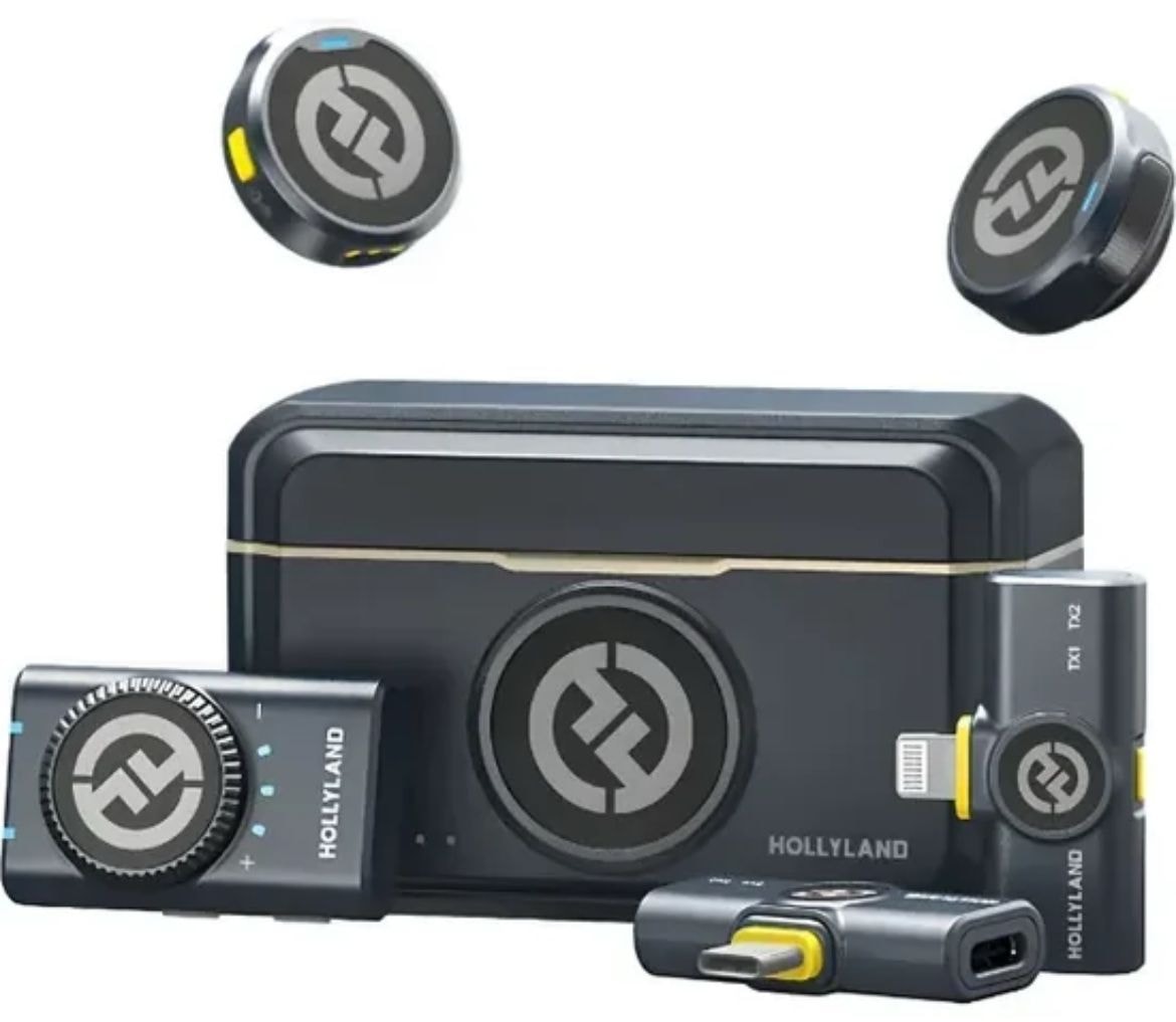 Microfone Sem Fio Hollyland Lark M2 Combo Lightning e Tipo C