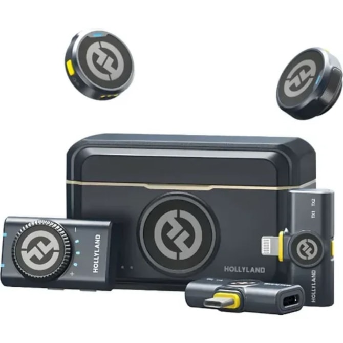 Microfone Sem Fio Hollyland Lark M2 Combo Lightning e Tipo C - Shine Charcoal-7fa26f18-b8f3-4a28-9efd-5d58d1cd7c00