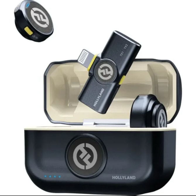 Microfone Sem Fio Hollyland Lark M2 Duo Lightning - Shine Charcoal-8e769f1a-506b-48a9-9284-6fb1009a2d89