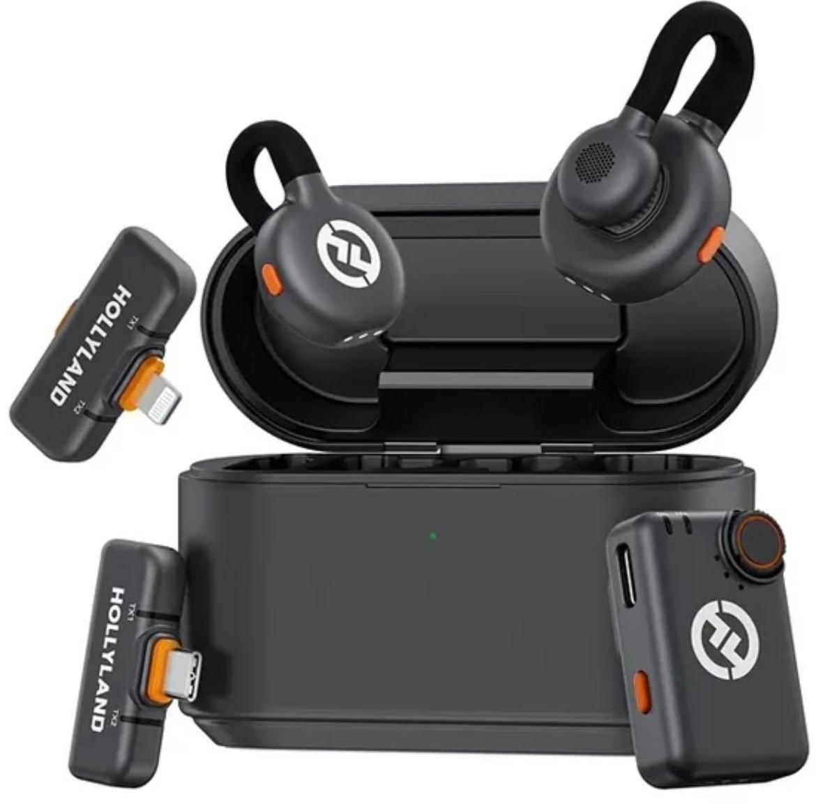 Microfone Sem Fio Hollyland Lark M2S Combo com USB-C/Lightning