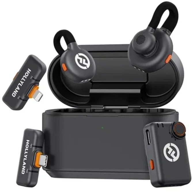 Microfone Sem Fio Hollyland Lark M2S Combo com USB-C/Lightning - Space Gray-59805d47-226e-45c1-8b79-56d718ba1ad5