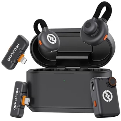 Microfone Sem Fio Hollyland Lark M2S Combo - Space Gray ( Outlet )