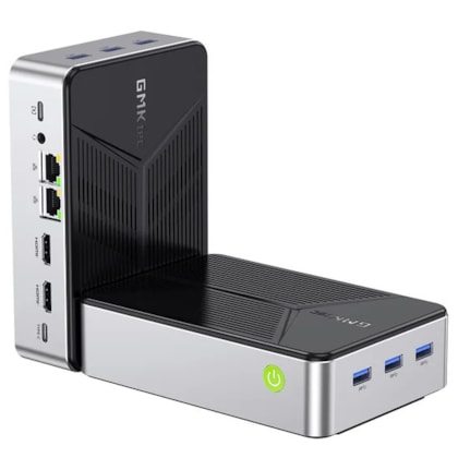 Mini PC GMKtec NucBox G9 Intel N150 12GB RAM 512GB SSD eMMC 64GB HD 4K - Cinza Escuro