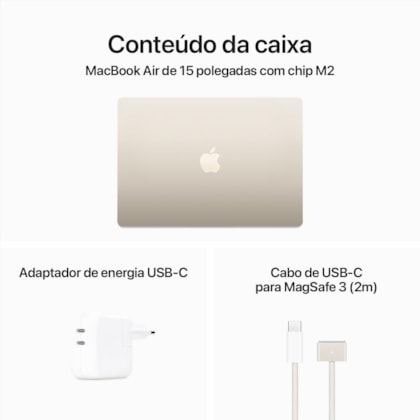 Notebook Apple MacBook Air 2023 Apple M2 / Memória 8GB / SSD 256GB / 15.3