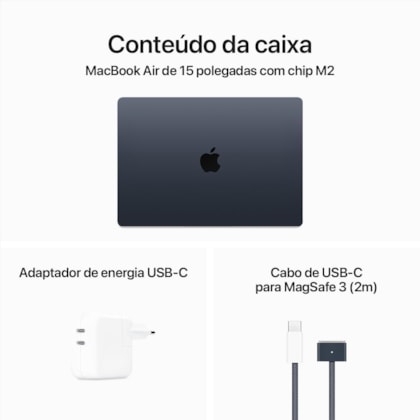 Notebook Apple MacBook Air 2023 Apple M2 / Memória 8GB / SSD 512GB / 15.3