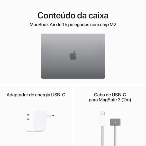 Notebook Apple MacBook Air 2023 Apple M2 / Memória 8GB / SSD 512GB / 15.3