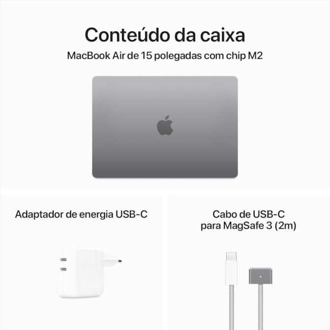 Notebook Apple MacBook Air M2 2023 / Memória 8GB / SSD 256GB / 15.3