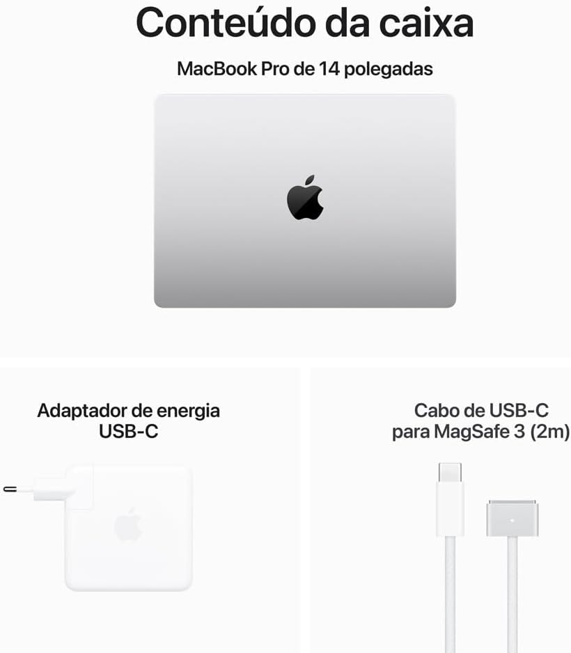 Notebook Apple MacBook Pro 2023 Apple M3 Pro / Memória 18GB Notebook Apple MacBook Pro 2023 Apple M3 Pro / Memória 18GB