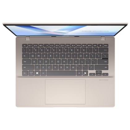 Notebook ASUS Vivobook 14 M1407KA-PS74 AMD Ryzen AI 7 350 Tela WUXGA 14.0'' 512GB SSD 16RAM - Platinum Dourado
