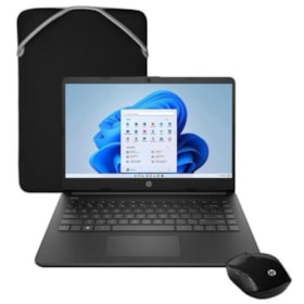 Notebook HP 14-DQ0526LA Intel Celeron 1.1GHz / Memória 4GB / SSD 128GB / 14