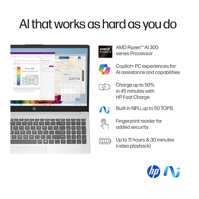 Notebook HP Omnibook 3 15 AMD Ryzen AI 5 330 16GB 512GB SSD 15.6 FHD Touch 15-FN0105DX - Prata Glacial-40e6a7e2-fdb9-4e24-b5c4-e6deb5597332