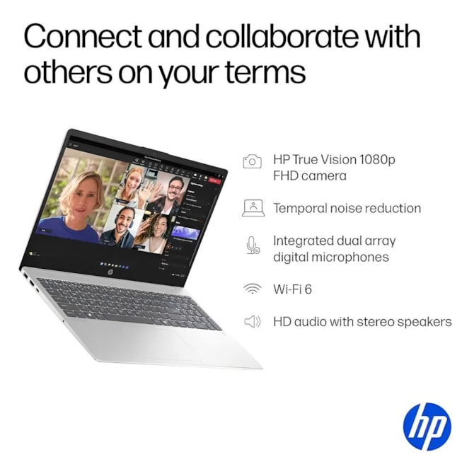 Notebook HP Omnibook 3 15 AMD Ryzen AI 5 330 16GB 512GB SSD 15.6 FHD Touch 15-FN0105DX - Prata Glacial-a50666de-0408-4298-bcde-8bcba11892cd