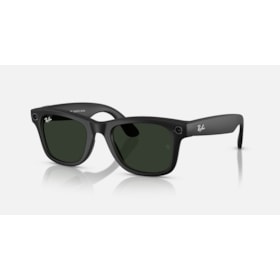 Óculos Inteligentes Ray-Ban Meta Wayfarer Preto Brilhante, Câmera 12MP, 32GB - Lentes Transitions Verde Grafite RW4006