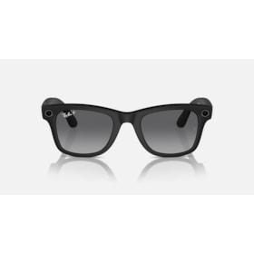 Óculos Inteligentes Ray-Ban Meta Wayfarer Preto Fosco, Câmera 12MP, 32GB - Lentes Grafite RW4006