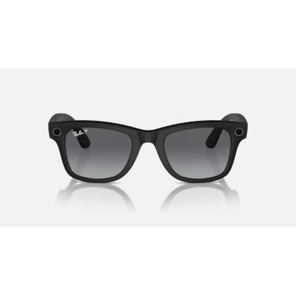 Óculos Inteligentes Ray-Ban Meta Wayfarer Preto Fosco, Câmera 12MP, 32GB - Lentes Grafite RW4006