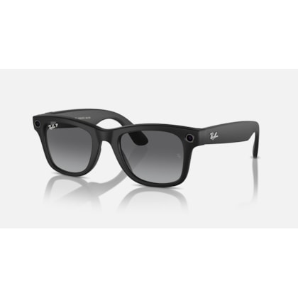 Óculos Inteligentes Ray-Ban Meta Wayfarer Preto Fosco, Câmera 12MP, 32GB - Lentes Grafite RW4006