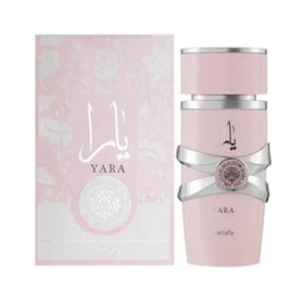 Perfume Árabe Lattafa Feminino Eau de Parfum 100ml Âmbar Baunilha Yara - Rosa