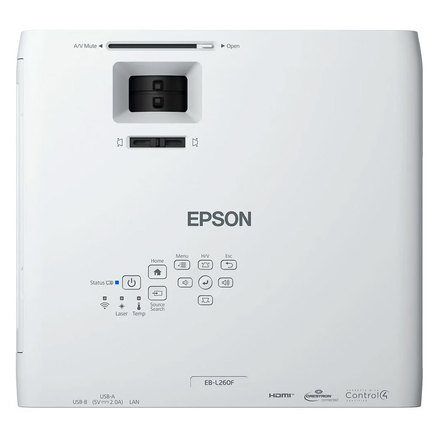 Projetor Laser Epson PowerLite EB-L260F 3LCD 4600 Lúmens Full HD