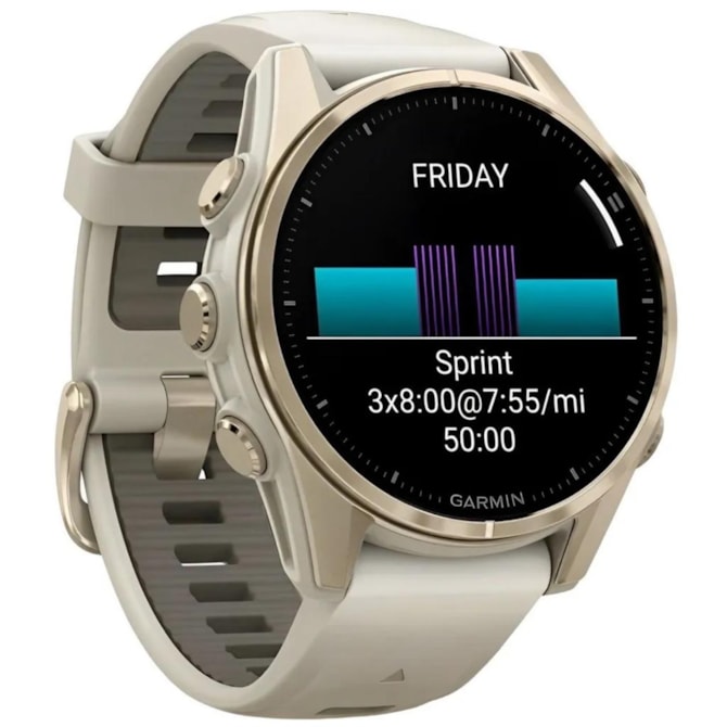 Relógio Garmin Fenix 8 43MM Sapphire GPS Amoled 010-02903-10 - Soft Gold/Beige-ac553e1f-eaf5-4f5b-88ce-da3d312964d5