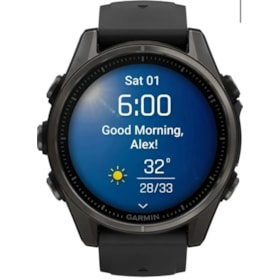 Relógio Garmin Fenix 8 43MM Sapphire GPS Amoled 010-02903-20 - Carbon Gray/Titanium Black