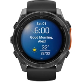 Relógio Garmin Fenix 8 51MM GPS / Wi-Fi - Amoled 010-02905-00 - Slate Gray/Black ( Preto )