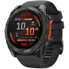 Relógio Garmin Fenix 8 51MM GPS / Wi-Fi - Amoled 010-02905-00 - Slate Gray/Black ( Preto )